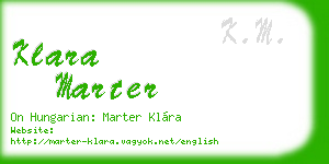 klara marter business card